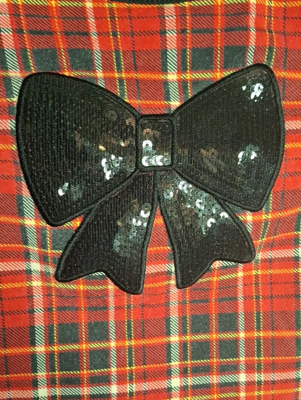 Garanimals 4T Black Bow Long Sleeve Plaid Shirt - Preloved